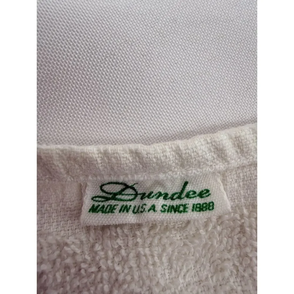 Vintage His Her Hand Towels Mid Century Bathroom Set Dundee USA Cotton